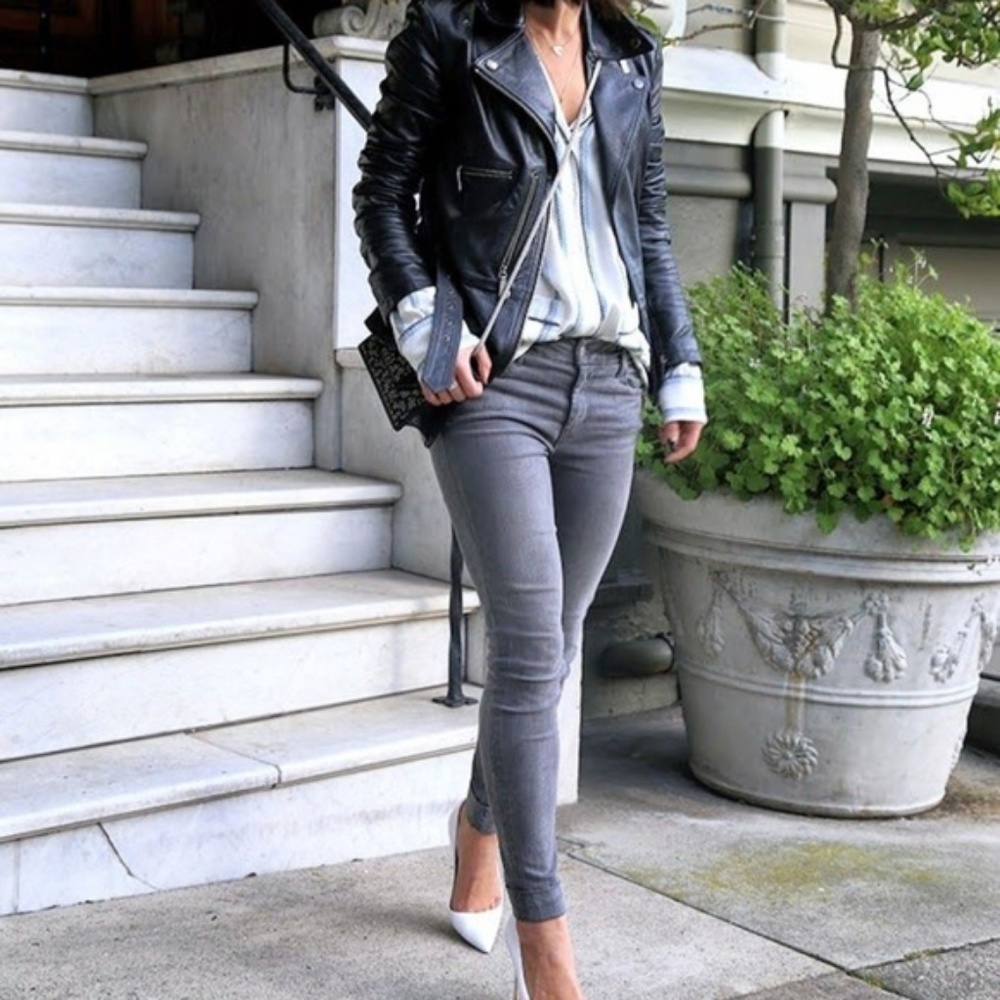 Zara Basic Denim Jeans Gray